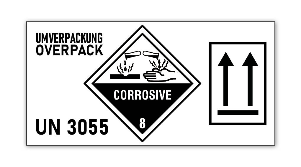 4in1 MultiMark Hazard Label, Customized, 297x148mm, 2 pcs per sheet