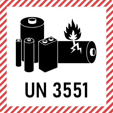 ADR Mark Multilateral Agreement M354, UN3551, 100x100mm, 1 pc per sheet