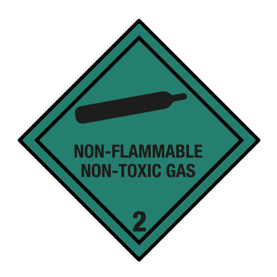 Hazard Label Cl. 2.2, 100x100mm, 1 pc per sheet