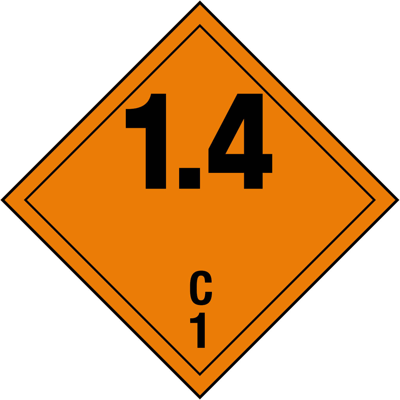 Placard Klasse 1.4 C, 250x250mm, 1 Stk pro Blatt kaufen - BOXLAB Services