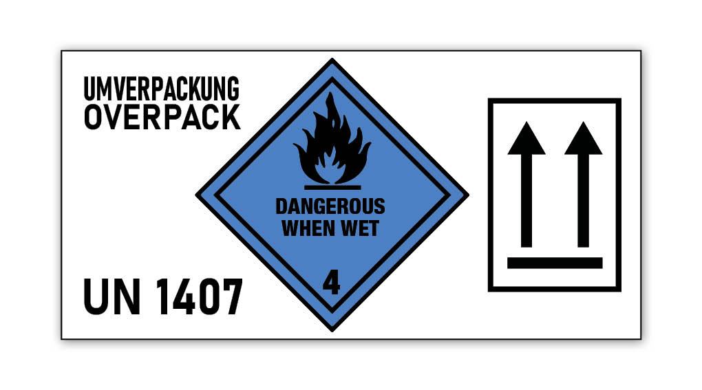 4in1 MultiMark Hazard Label, Customized, 297x148mm, 2 pcs per sheet