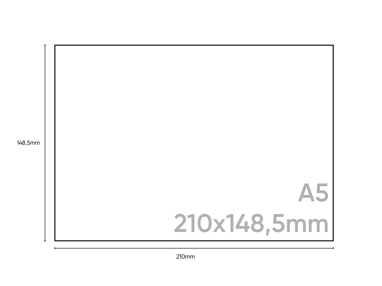 Outlet. DIN A5, empty, 210x148.5mm, 1,000 pieces per set