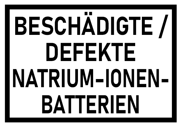 ADR SV376, Beschädigte Nat-Ion Batterien, 105x74mm, 8 Etiketten je Blatt