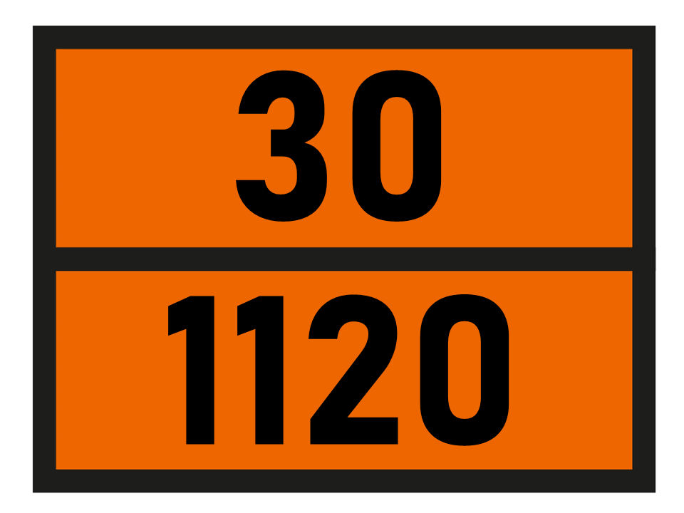 Gefahrgutetikett Orange Warntafel, 30/1120 - BUTYL ACETATES im Format 400x300mm, gem. ADR online bestellen. 24h Express - BOXLAB Services