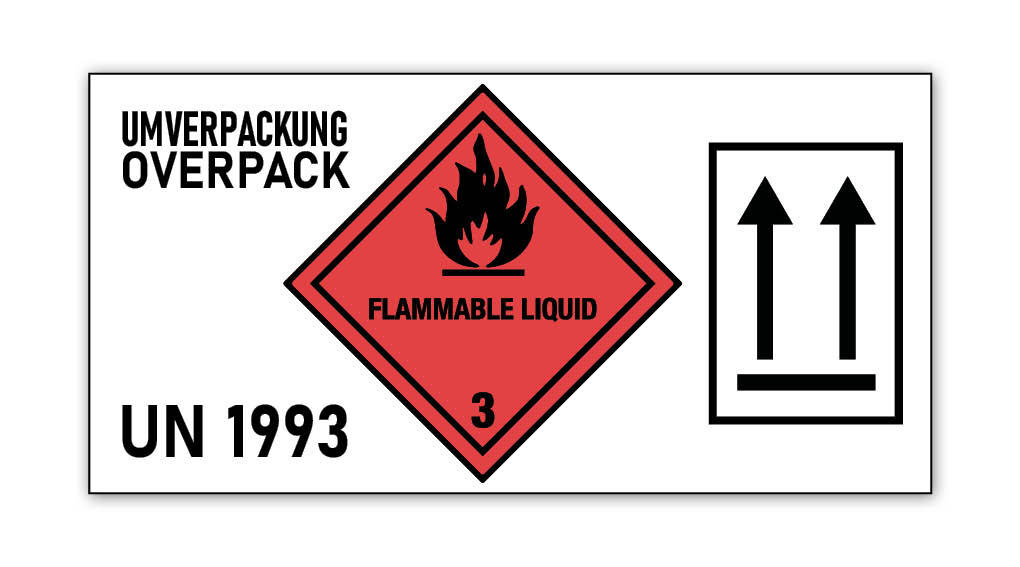 4in1 MultiMark Hazard Label, Customized, 297x148mm, 2 pcs per sheet