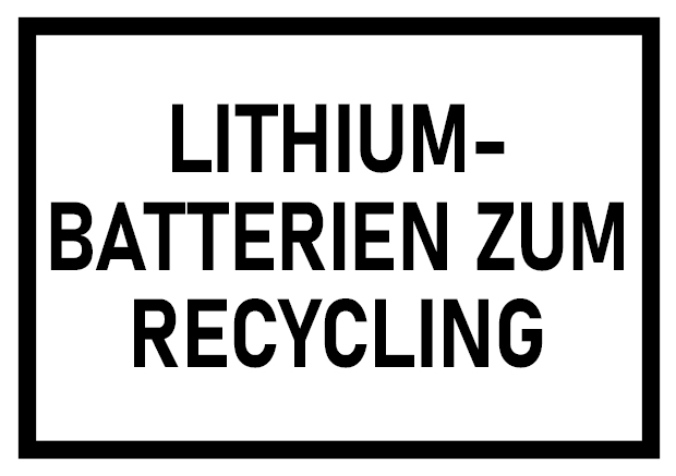 ADR SV377, Li-Ion Batterien zum Recycling, 105x74mm, 8 Etiketten je Blatt