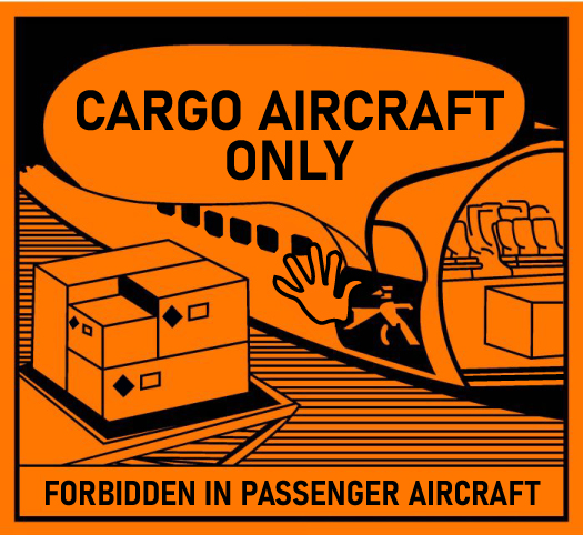 IATA Label, CAO - CARGO AIRCRAFT ONLY, 110x120mm, 500 pcs per roll