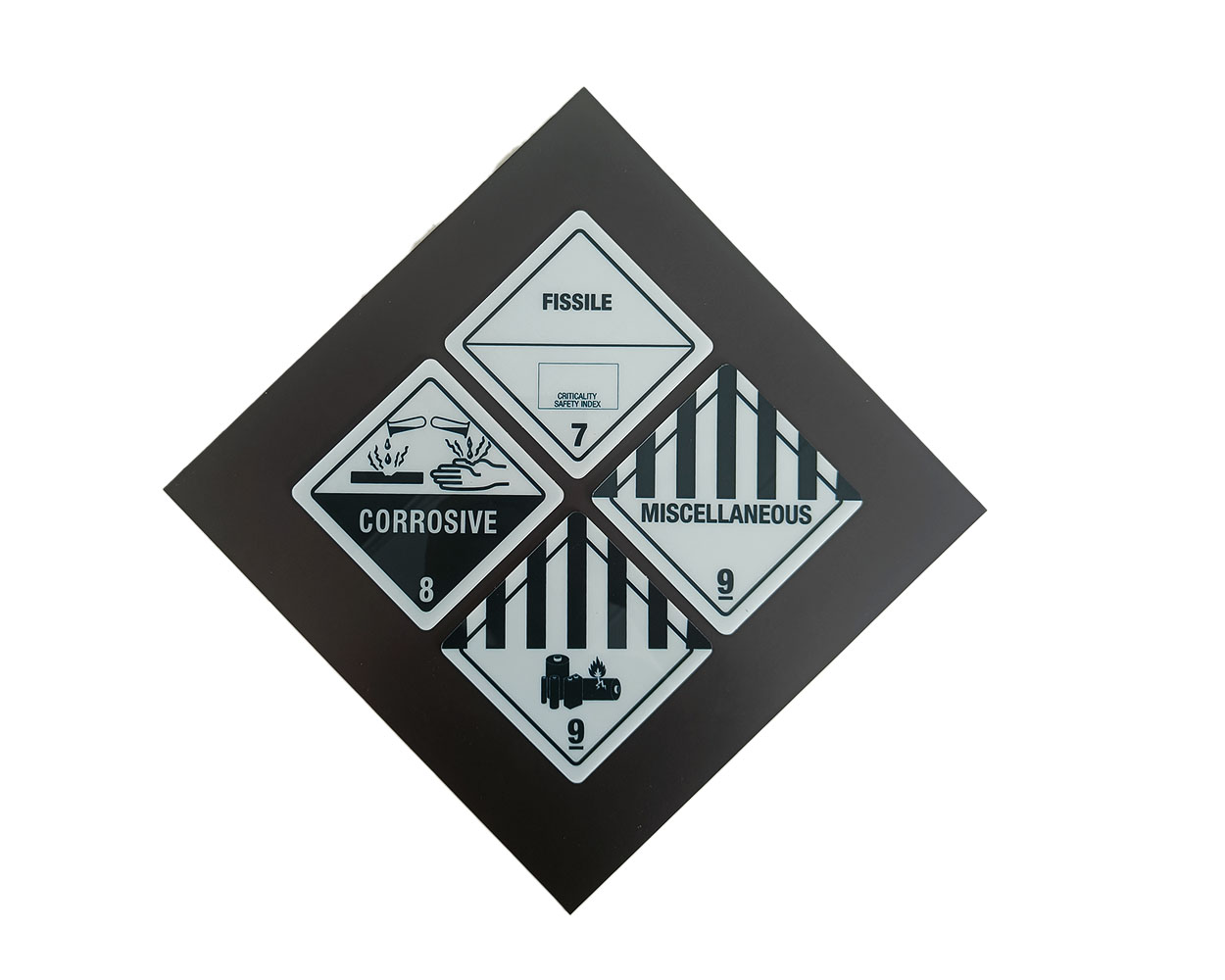 Dangerous goods labels training magnets, class freely selectable, 100x100mm, 1 piece