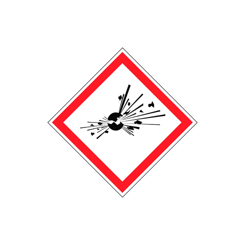 GHS01, Unstabil, Explosionsgefahr, 52x52mm, 500 Stk je Rolle