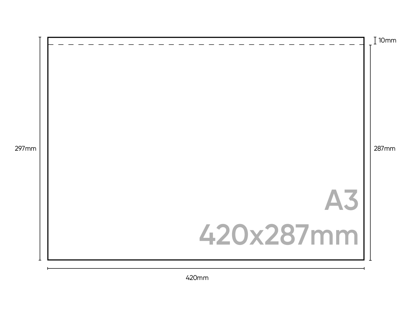 DIN A3, Empty, 420x297mm, 1 label per sheet