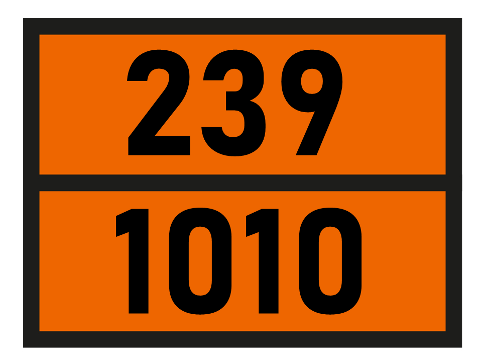 Gefahrgutetikett Orange Warntafel, 239/1010 - BUTADIENES, STABILIZED im Format 400x300mm, gem. ADR online bestellen. 24h Express - BOXLAB Services