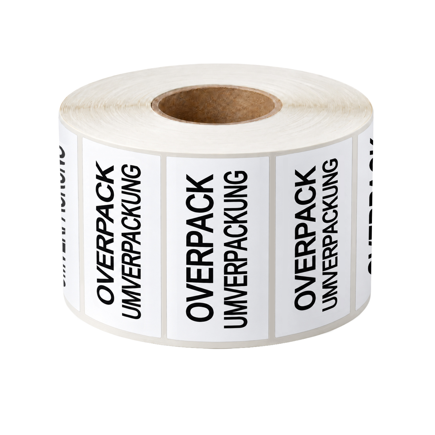 Overpack / Umverpackung label, 130 x 70 mm, 1.000 per roll