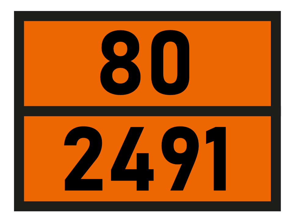 Gefahrgutetikett Orange Warntafel, 80/2491 - ETHANOLAMINE or
ETHANOLAMINE SOLUTION im Format 400x300mm, gem. ADR online bestellen. 24h Express - BOXLAB Services