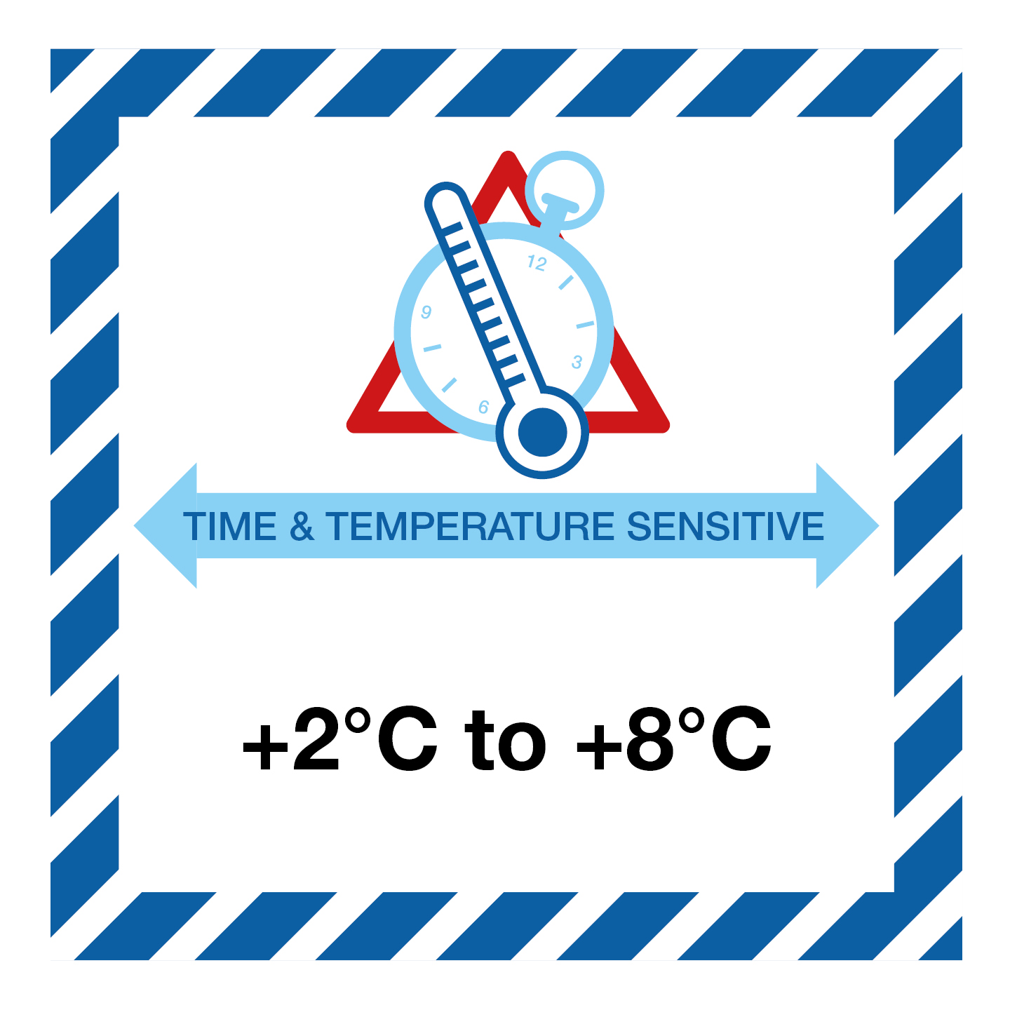 IATA Etikett, Time and Temperature Sensitive, Individualisiert, 100x100mm, 1 Stk pro Blatt