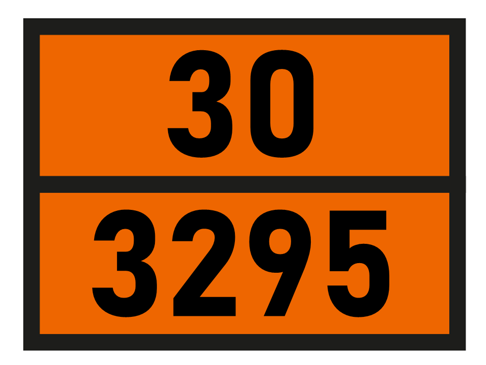 Gefahrgutetikett Orange Warntafel, 30/3295 - HYDROCARBONS, LIQUID, N.O.S. im Format 400x300mm, gem. ADR online bestellen. 24h Express - BOXLAB Services