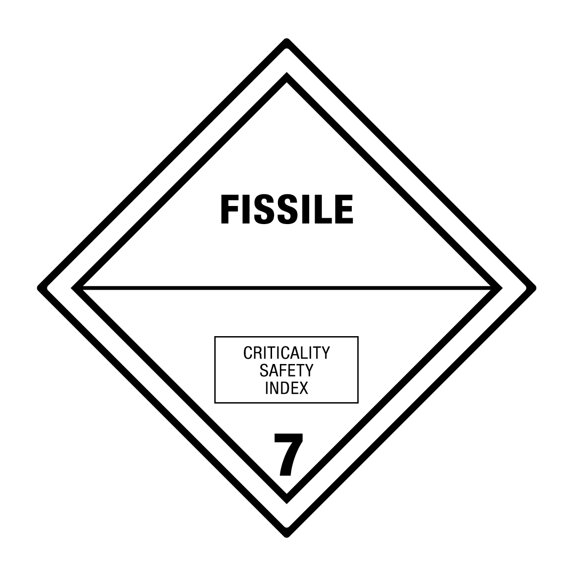 Hazard Label Cl. 7E, 100x100mm, 1 pc per sheet