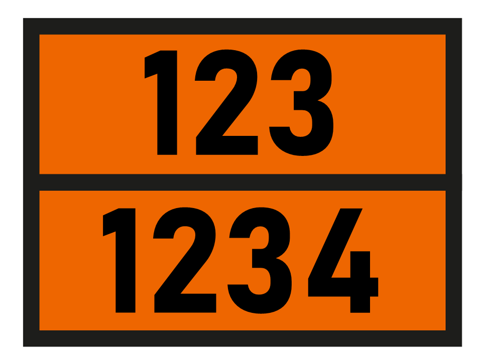 4x Orange Warning Plate Label, Individualized, 400x300mm, 1pc per Sheet