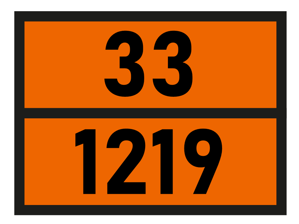 Gefahrgutetikett Orange Warntafel, 33/1219 - ISOPROPANOL (ISOPROPYL
ALCOHOL) im Format 400x300mm, gem. ADR online bestellen. 24h Express - BOXLAB Services