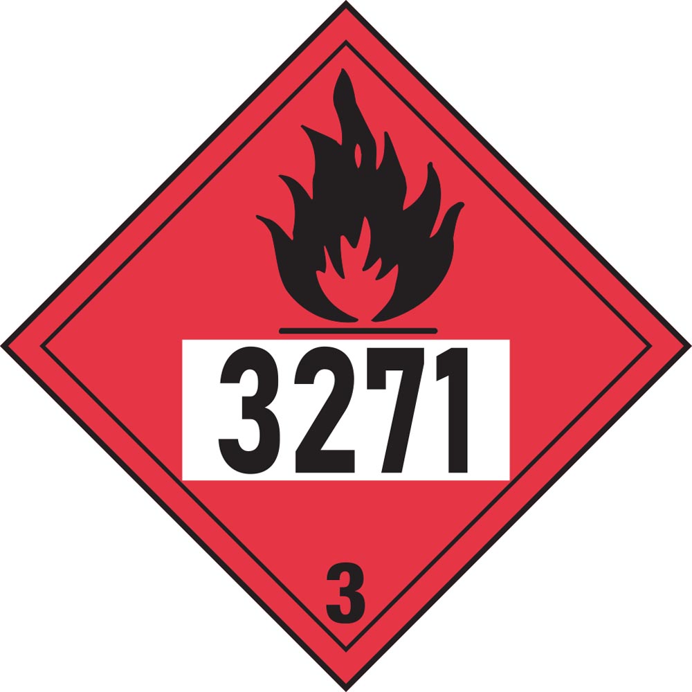 Placard Klasse 3 UN3271, 250x250mm, 1 Stk pro Blatt kaufen - BOXLAB Services