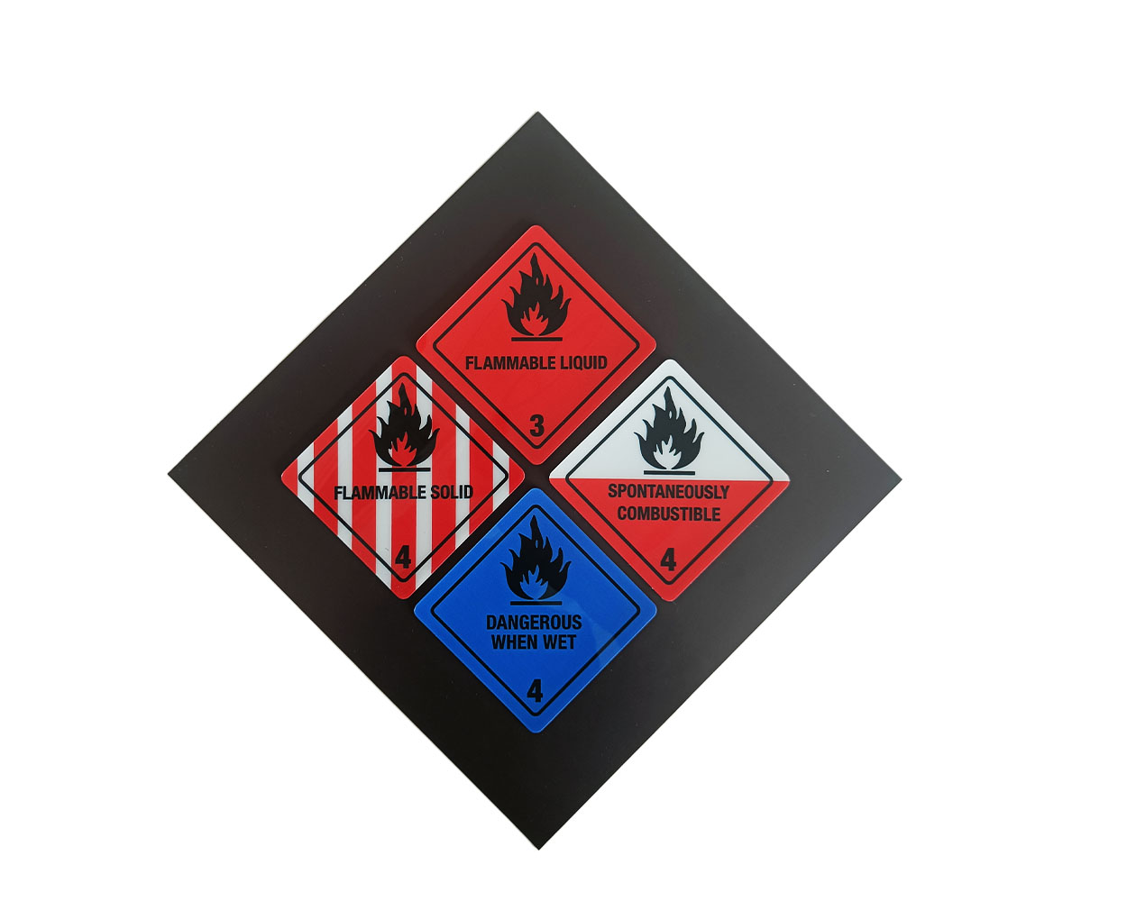 Dangerous goods labels training magnets, class freely selectable, 100x100mm, 1 piece