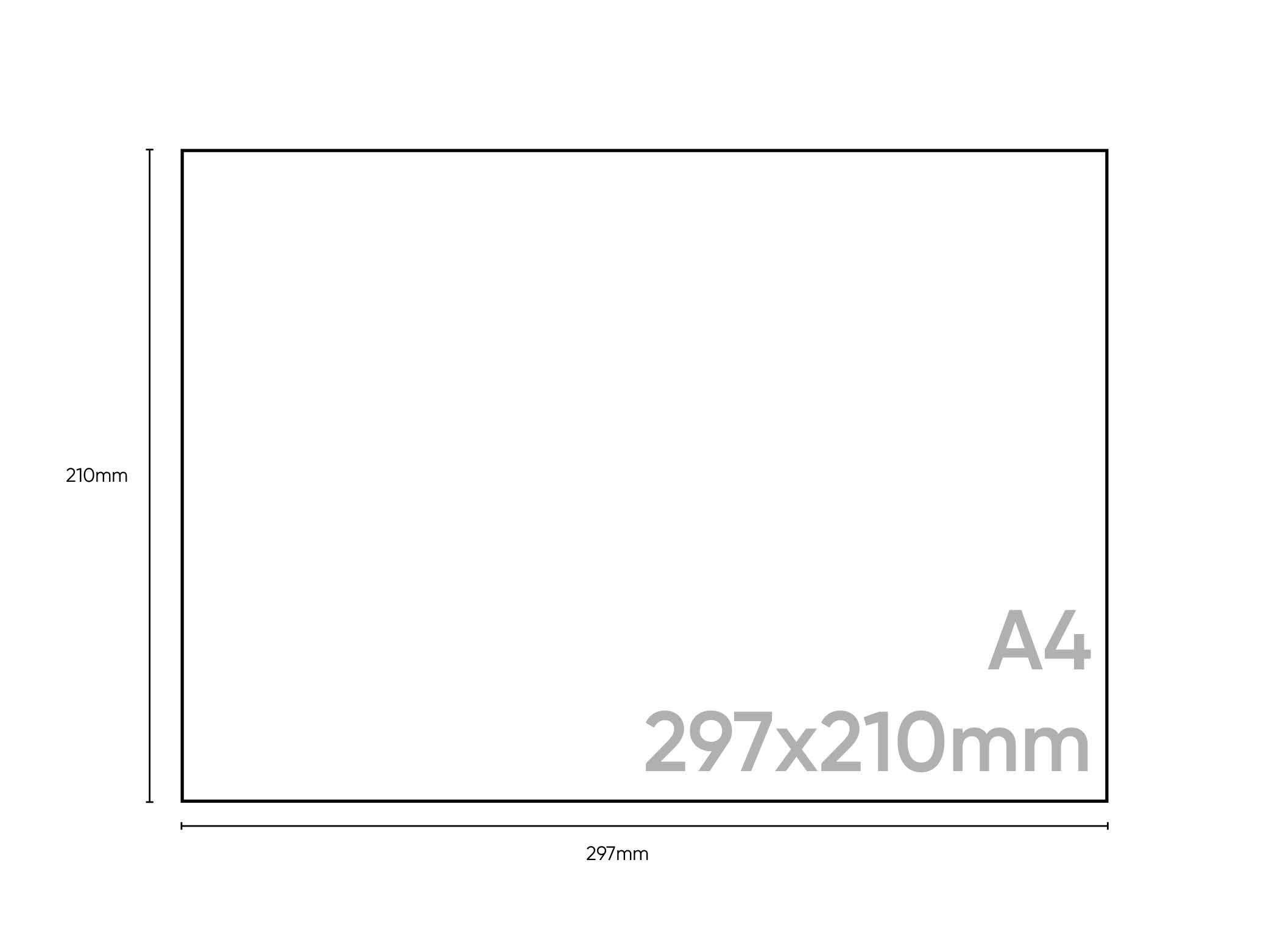 Outlet. DIN A4, blank, 297x210mm, 25 sheets per set