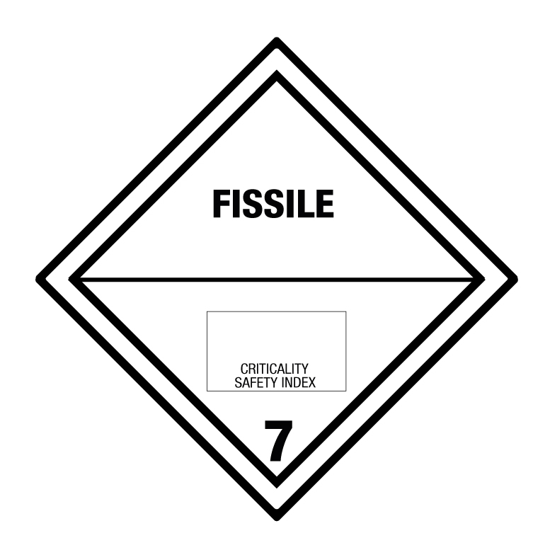 Hazard Label Cl. 7E, 100x100mm, 1 pc per sheet