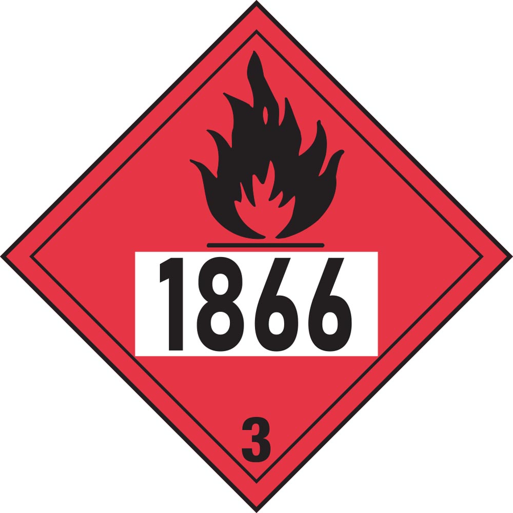 Gefahrgutetikett Großzettel / Placard Kl. 3 UN 1866 - RESIN SOLUTION, flammable gem. IMDG online bestellen - BOXLAB Services