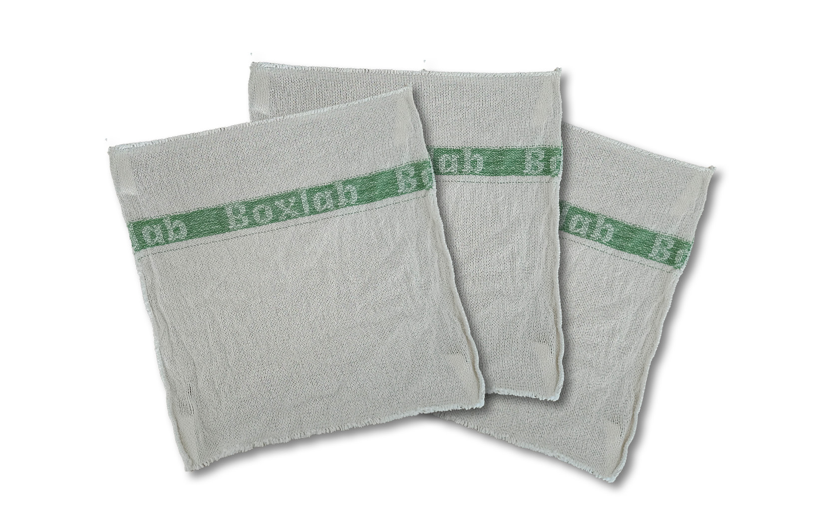 BOXLAB machine cleaning cloth, white, green, 400x400mm