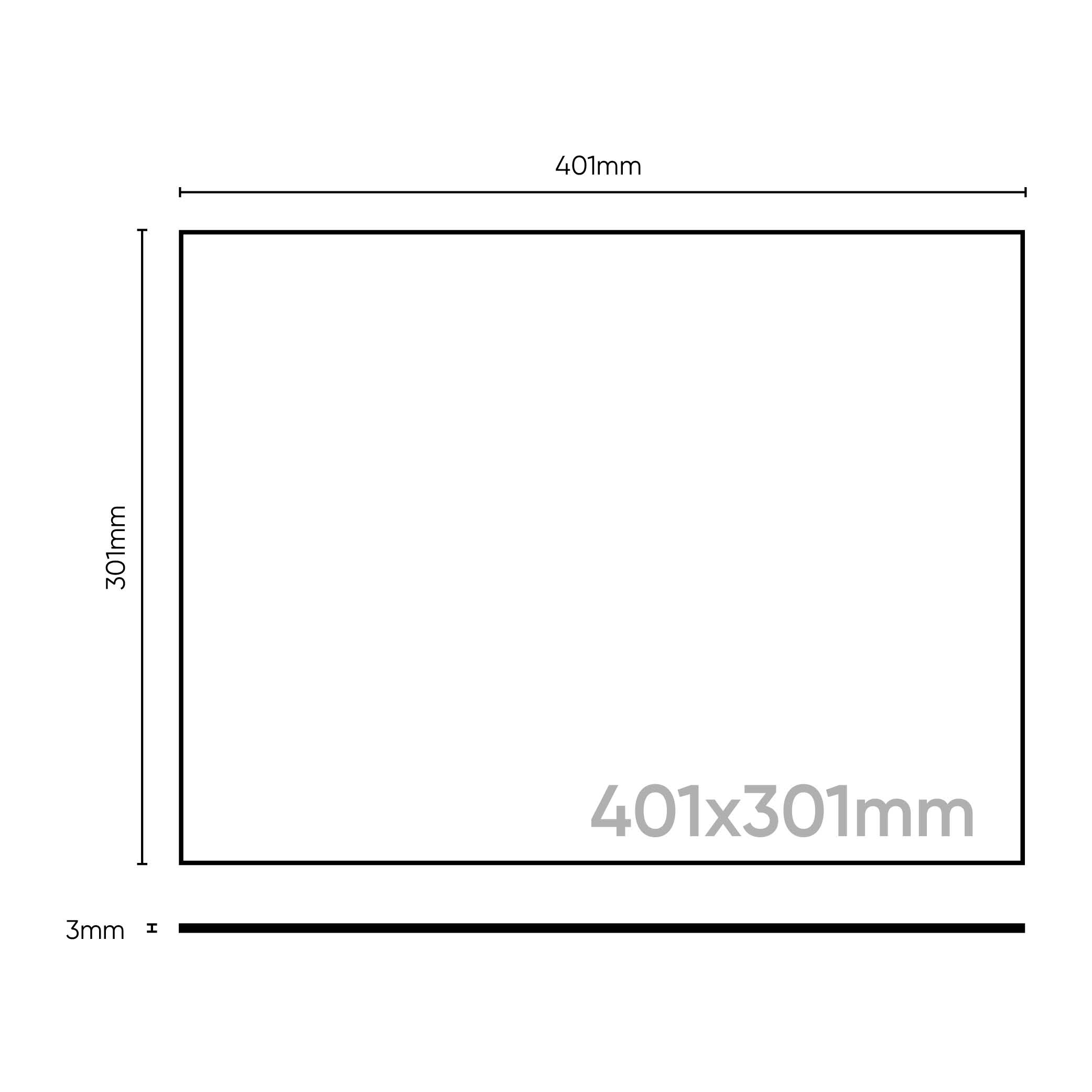 PE-Panel 401x301mm, Thickness 3,0mm