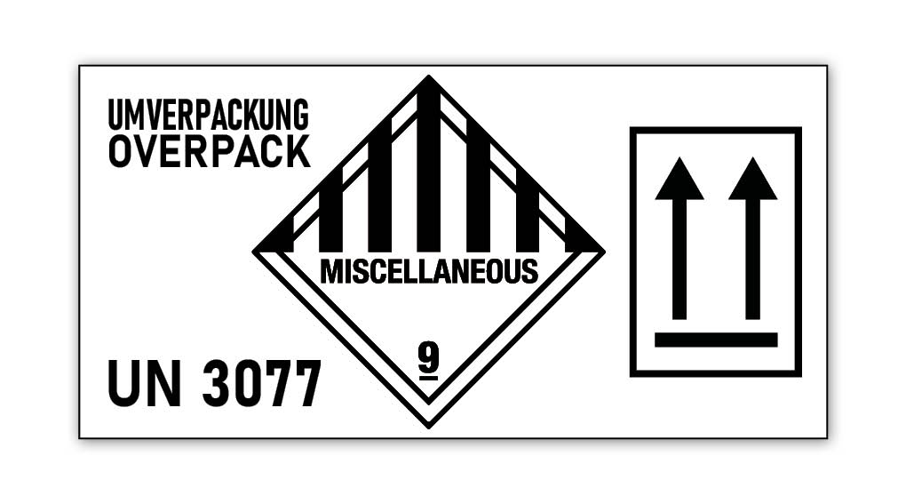 4in1 MultiMark Hazard Label, Customized, 297x148mm, 2 pcs per sheet