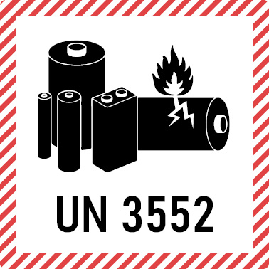 ADR Mark Multilateral Agreement M354, UN3552, 100x100mm, 1 pc per sheet