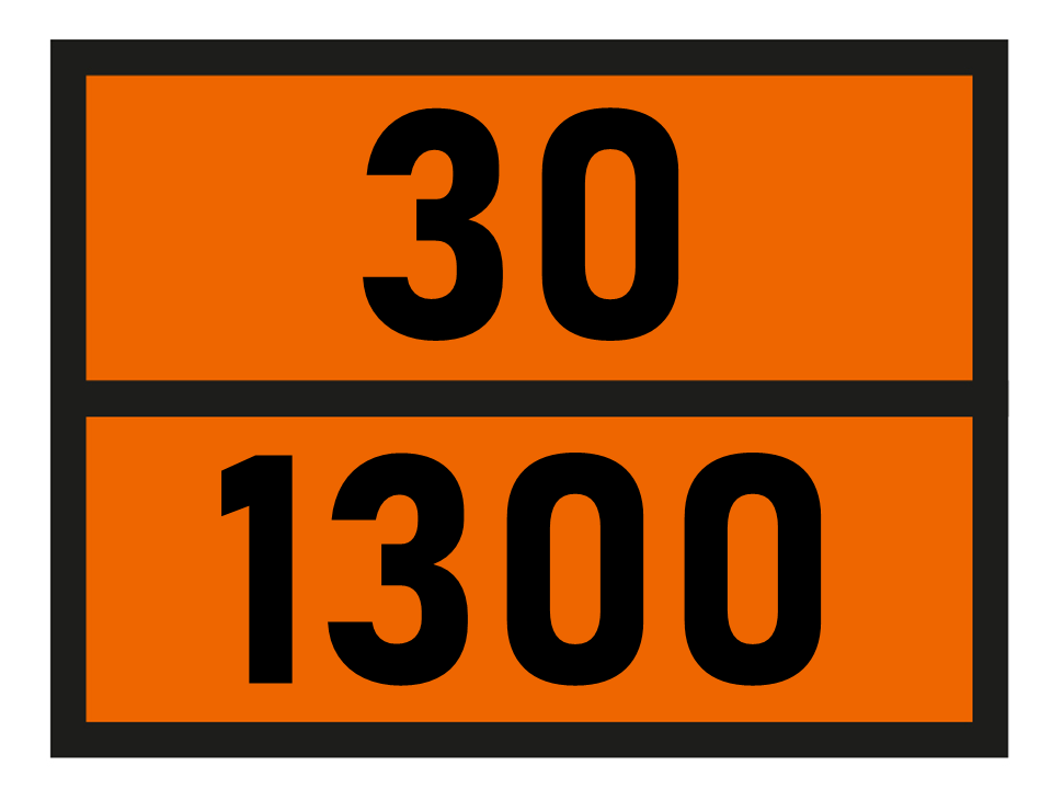 Gefahrgutetikett Orange Warntafel, 30/1300 - TURPENTINE SUBSTITUTE im Format 400x300mm, gem. ADR online bestellen. 24h Express - BOXLAB Services