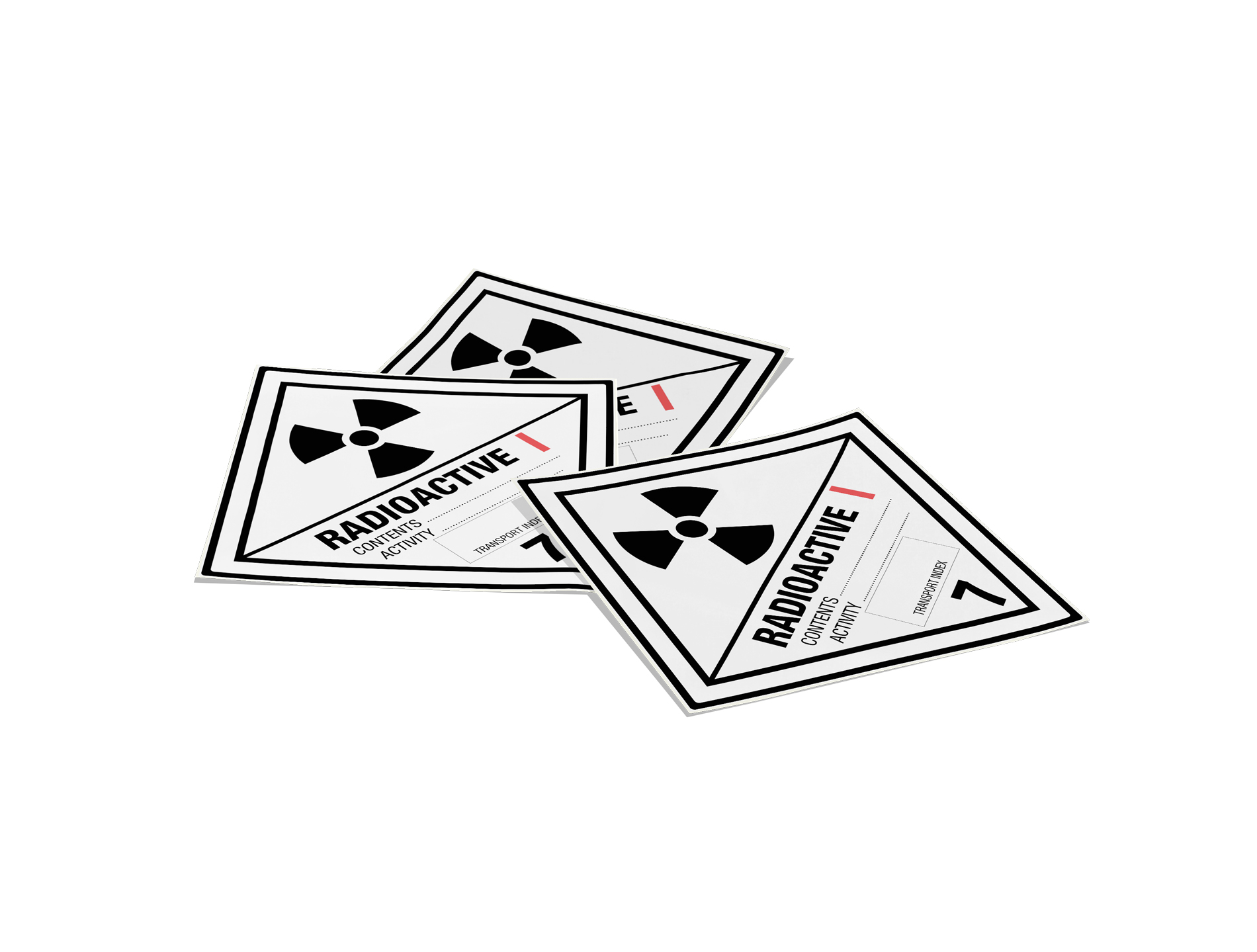 Hazard Label Cl. 7A, 100x100mm, 1 pc per sheet