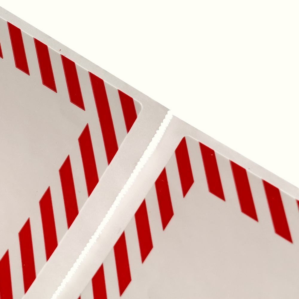 Label ADR SR188, with perforation, blank/individualized, 100x100mm, 1.000 pcs. per roll