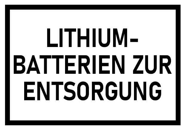 ADR SV377, Li-Ion Batterien zur Entsorgung, 105x74mm, 8 Etiketten je Blatt