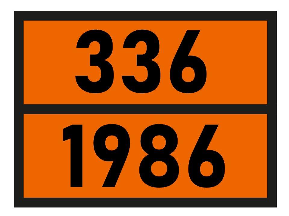Gefahrgutetikett Orange Warntafel, 336 / 1986 - ALCOHOLS, FLAMMABLE, TOXIC,
N.O.S. im Format 400x300mm, gem. ADR online bestellen. 24h Express - BOXLAB Services