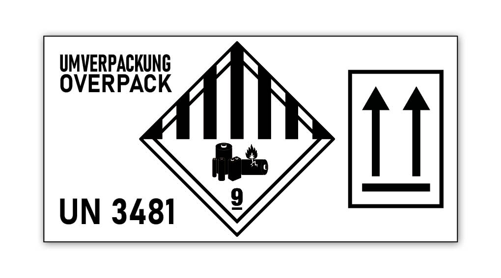 4in1 MultiMark Gefahrzettel, individualisiert, 297x148mm, 2 Stk je Blatt