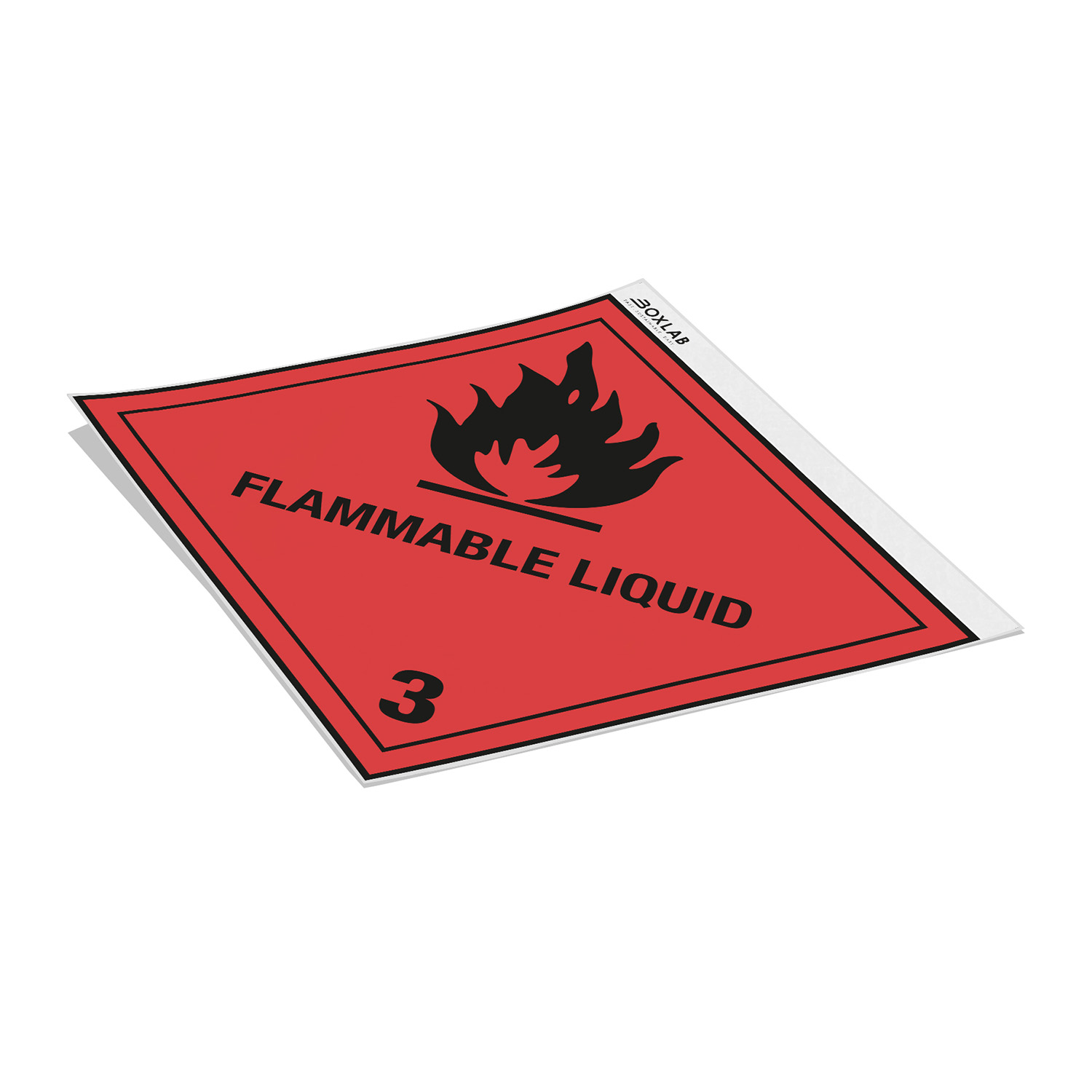 Placard Cl. 3, Flammable Liquid, 250x250mm, 1 pc per sheet