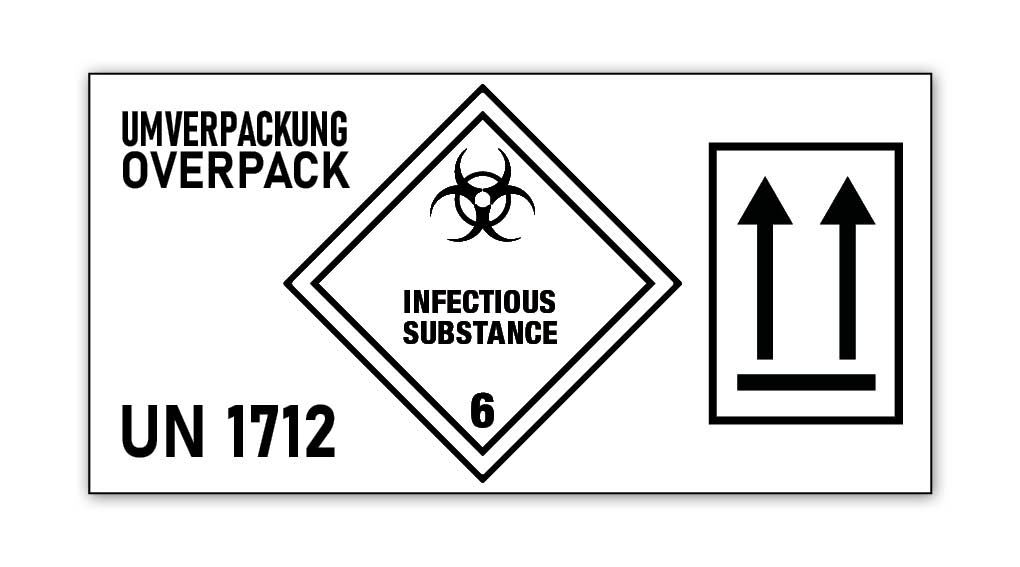 4in1 MultiMark Hazard Label, Customized, 297x148mm, 2 pcs per sheet