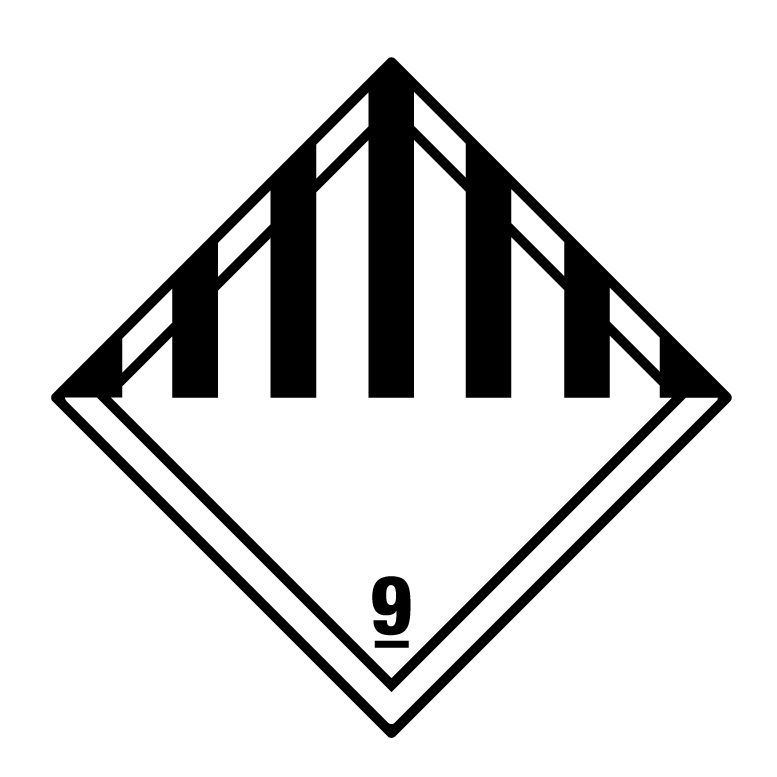 Hazard Label Cl. 9, 100x100mm, 1 pc per sheet
