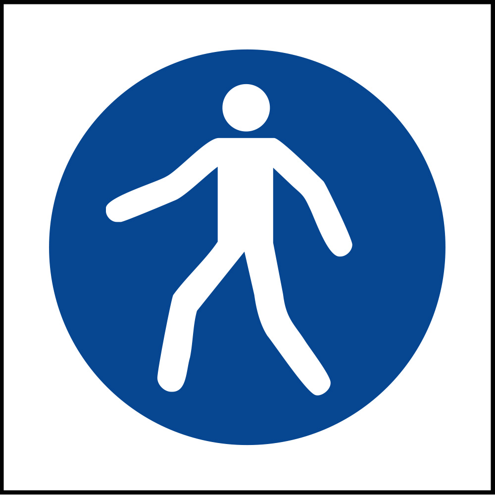 M024 Fußgängerweg benutzen