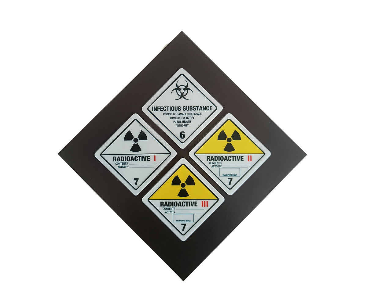 Dangerous goods labels training magnets, class freely selectable, 100x100mm, 1 piece