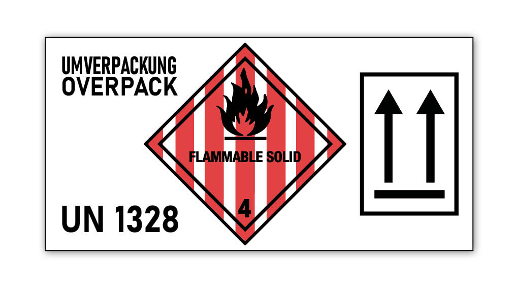 4in1 MultiMark Hazard Label, Customized, 297x148mm, 2 pcs per sheet