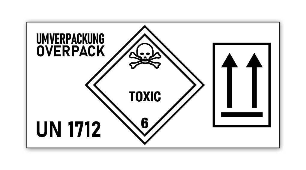 4in1 MultiMark Hazard Label, Customized, 297x148mm, 2 pcs per sheet